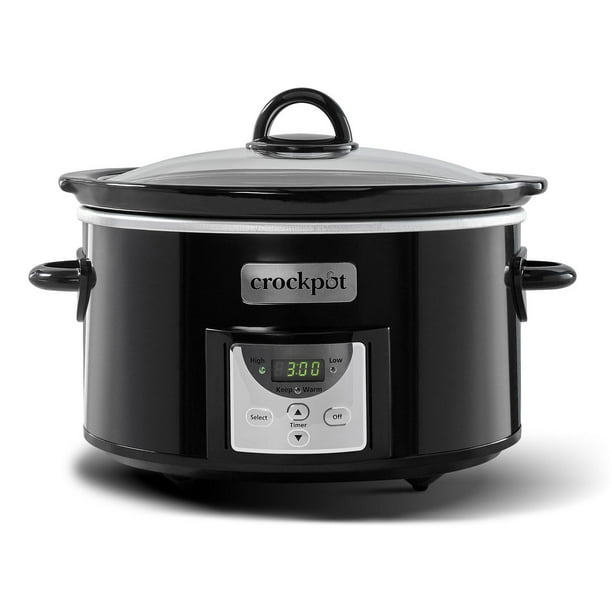 Crock-Pot 2166323 4-Quart Digital Countdown Slow Cooker, Black