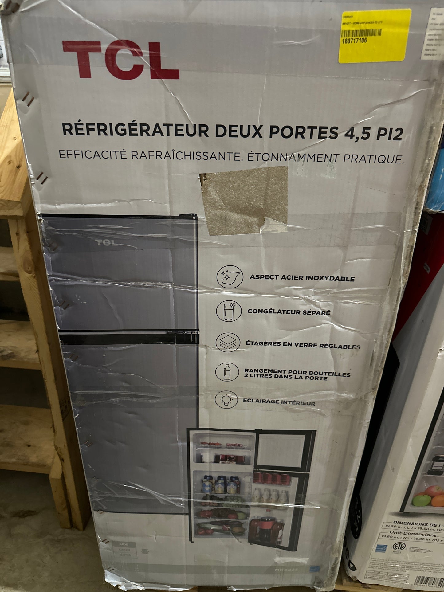 TCL 4.5 cu.ft Mini Fridge - MR422S, MR422S 4.5 CuFt Compact Fridge