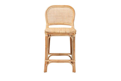 Baxton Studio Abdulbari Rattan Counter Stool - New