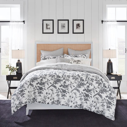 Amberley Floral 100% Cotton Bonus Comforter Queen Set includes Shams and Decorative Pillows